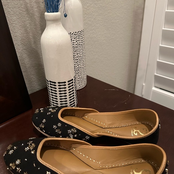 Black Studded Leather Flats Fizzy Goblet - Picture 3 of 3